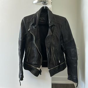 Allsaints Leather Jacket, black, UK12/US8, worn once